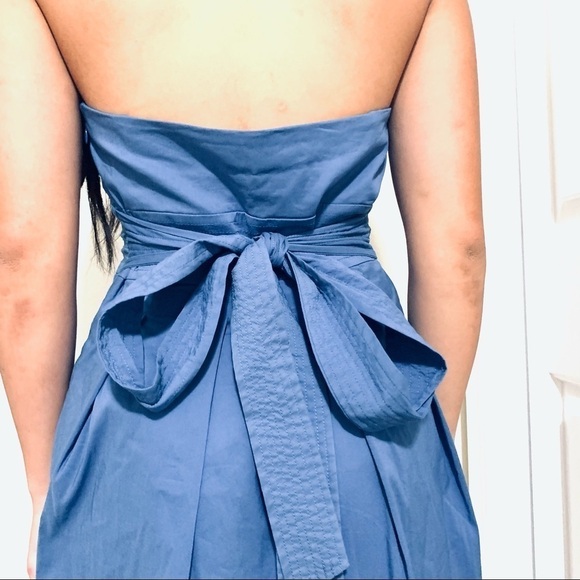 BCBG Maxazaria VTG Blue Halter Cocktail Dress Y2K whimsical ruffle womens size 2 - Picture 6 of 9